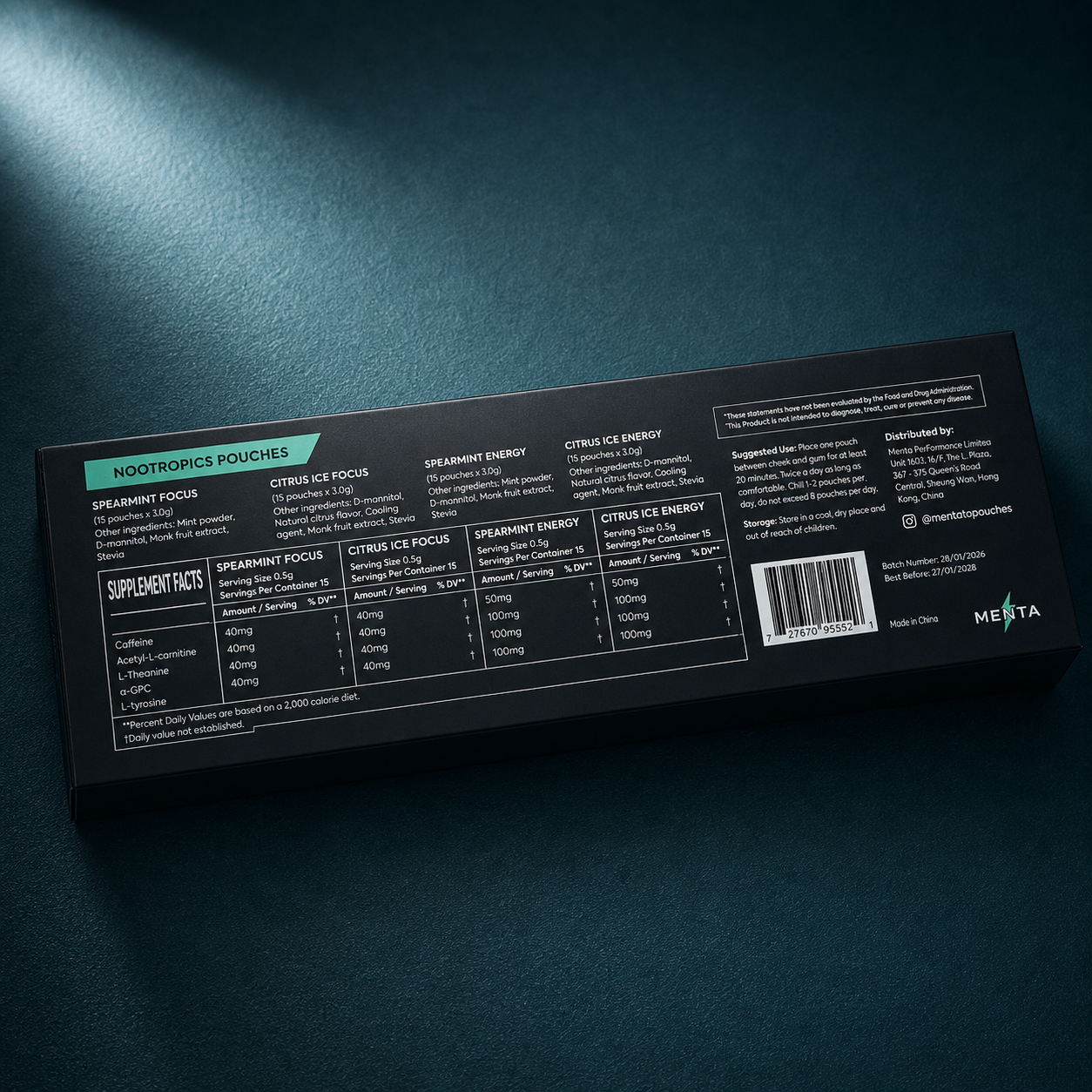 The MENTA Performance Collection